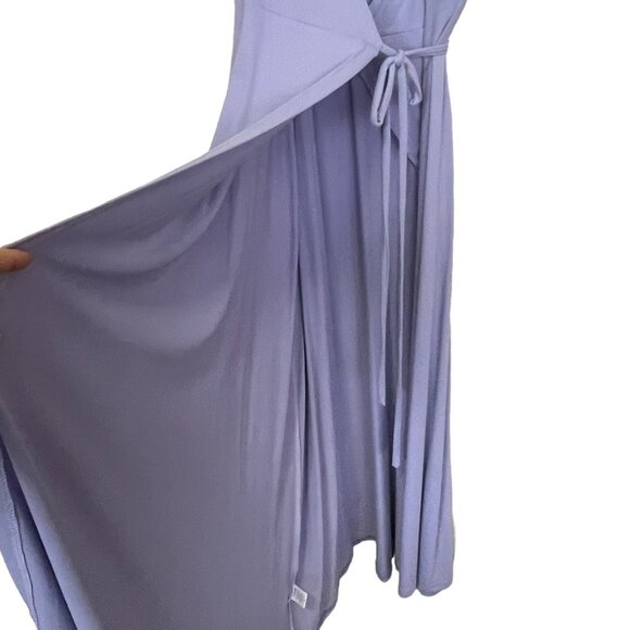 Susana Monaco Dress Sweet Lavender Flutter Sleeve Wrap Midi NWT - Picture 3 of 7